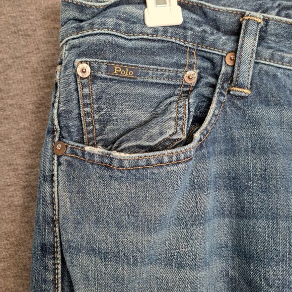 Polo Ralph Lauren Men's Jeans 34x31* Hampton Relaxed Straight Fit Light Wash - Picture 7 of 16